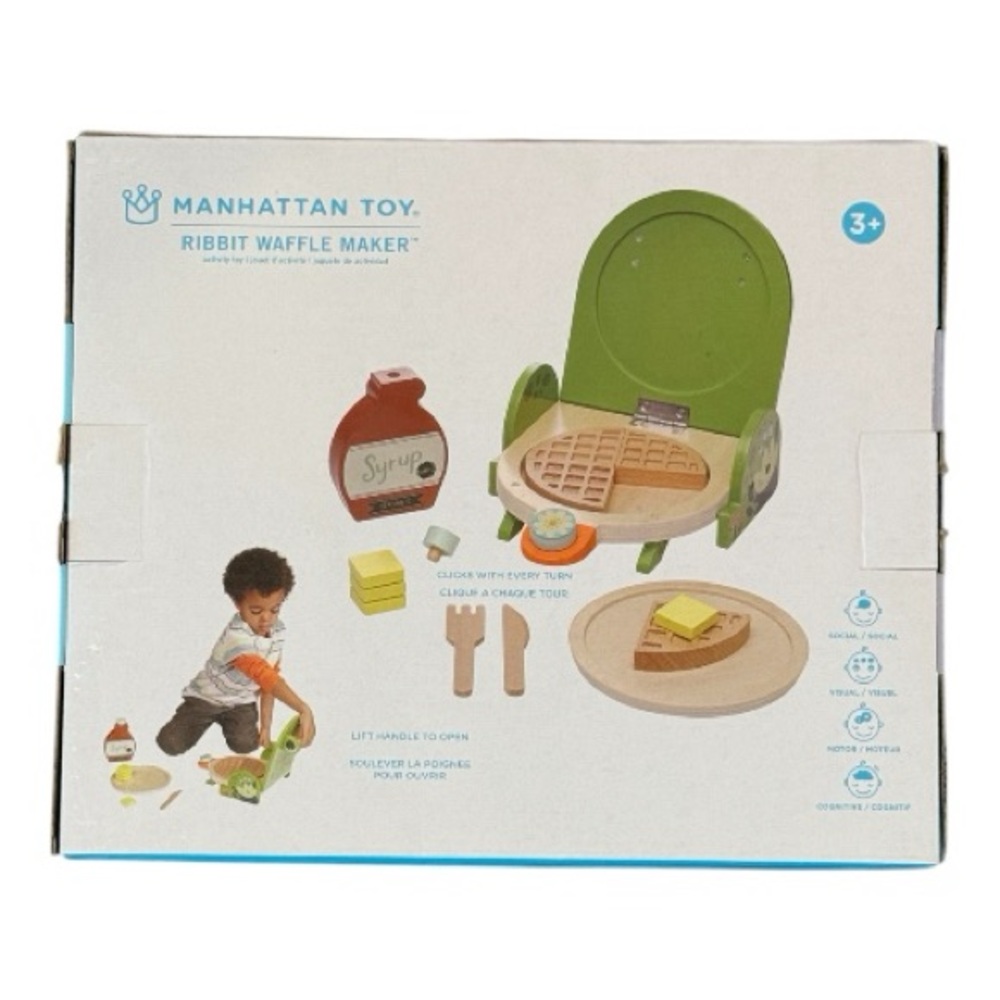 Manhattan Toy Ribbit Waffle Maker Wooden Cooking Set - Picture 6 of 9